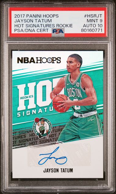 2017 Panini HOT SIGNATURES ROOKIECertificationPrimary Signer (1 Signer)JAYSON TATUM #HSRJT Jayson Tatum front