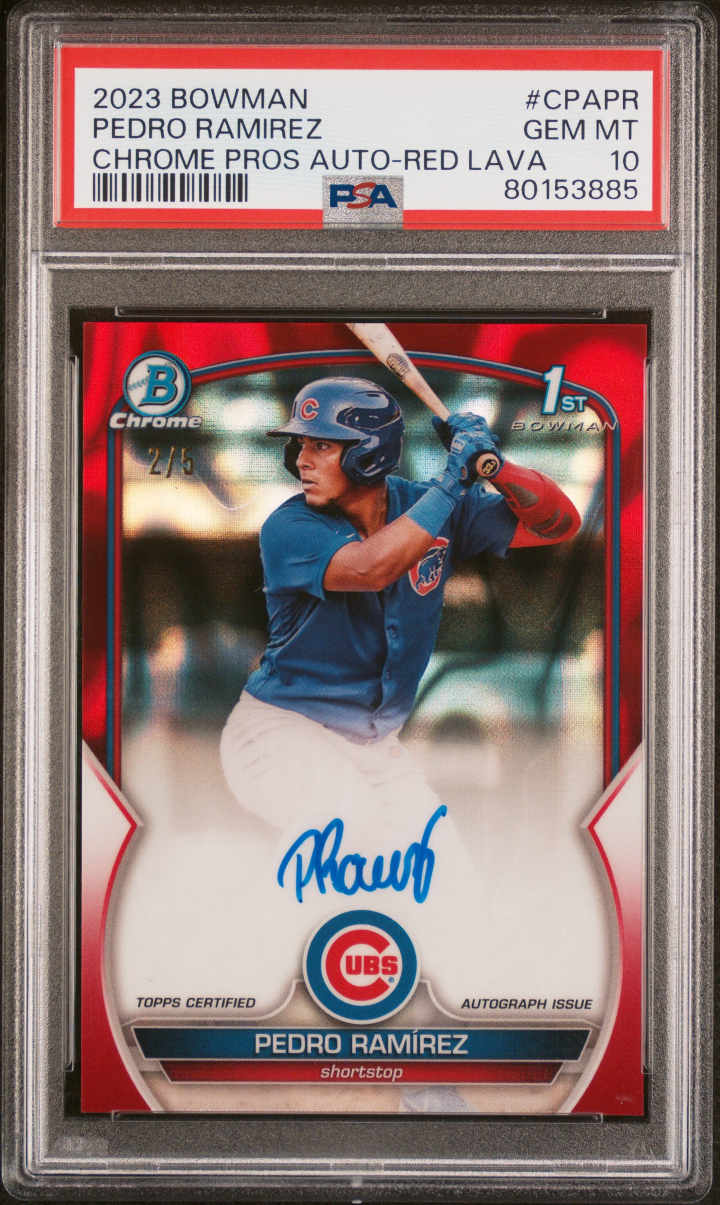 2023 Bowman Chrome BOWMAN CHROME PROSPECT AUTOGRAPHS Refractor #CPAPR Pedro Ramirez front