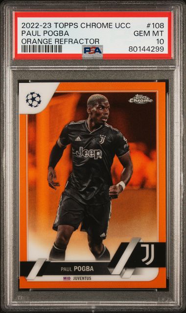 2022 Topps Chrome Uefa Club Competitions Orange Refractor 108 Paul