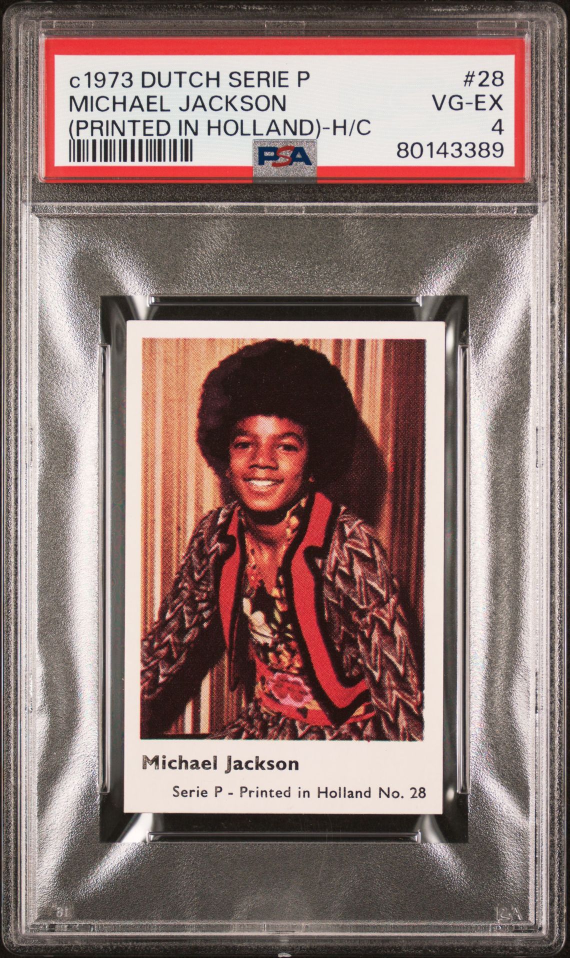 1974 SERIEBILDER SERIE P PRINTED IN HOLLAND #28 Michael Jackson front