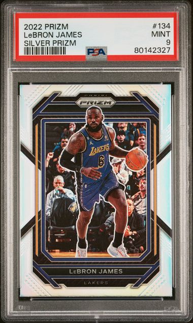 2022 Panini Prizm Silver Prizm #134 LeBron James – PSA MINT 9 on