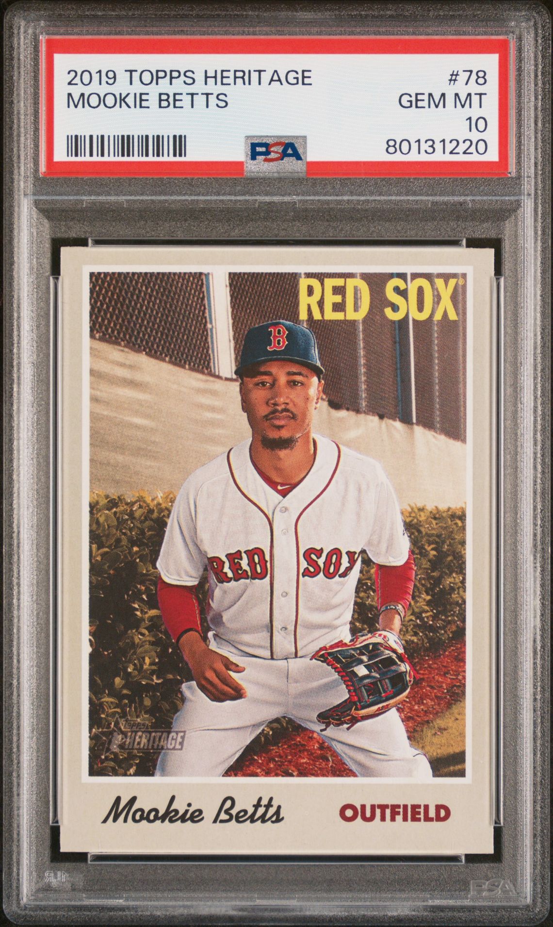 2019 Topps TOPPS HERITAGE Red #78 Mookie Betts front