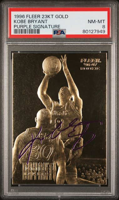 Hot Kobe Bryant 23k Gold 1996 Fleer