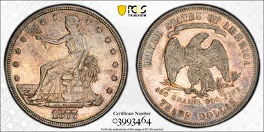 1877 T$1 TDV-28, DDO MS62