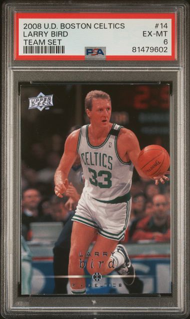 2008 Upper Deck Boston Celtics Team Set #14 Larry Bird – PSA EX-MT 