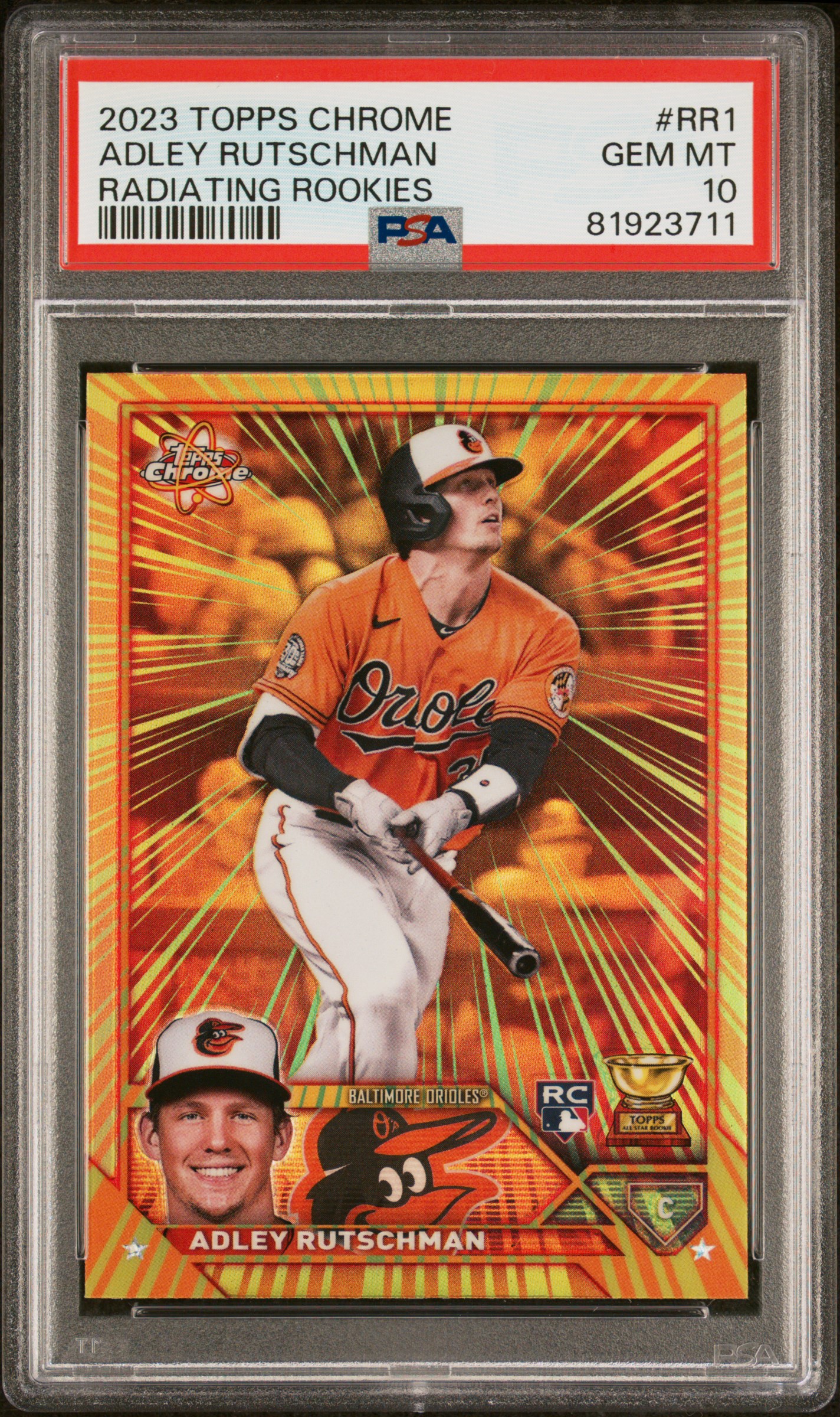 2023 TOPPS CHROME RADIATING ROOKIES #RR1 ADLEY RUTSCHMAN