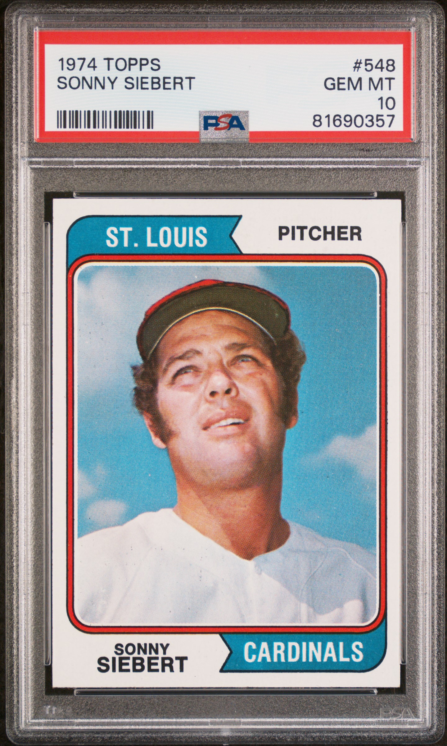 1974 TOPPS #548 SONNY SIEBERT