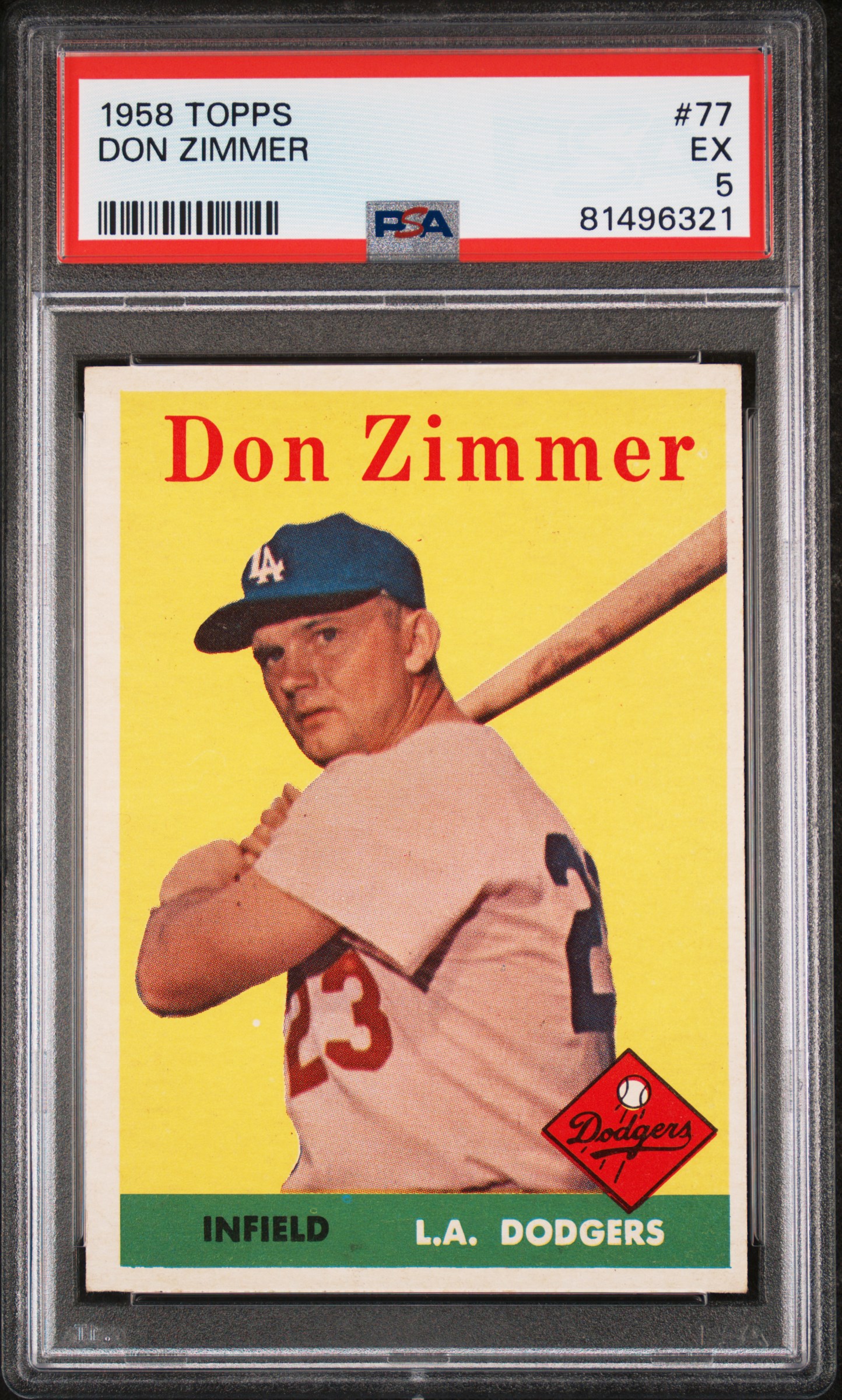 1958 TOPPS #77 DON ZIMMER