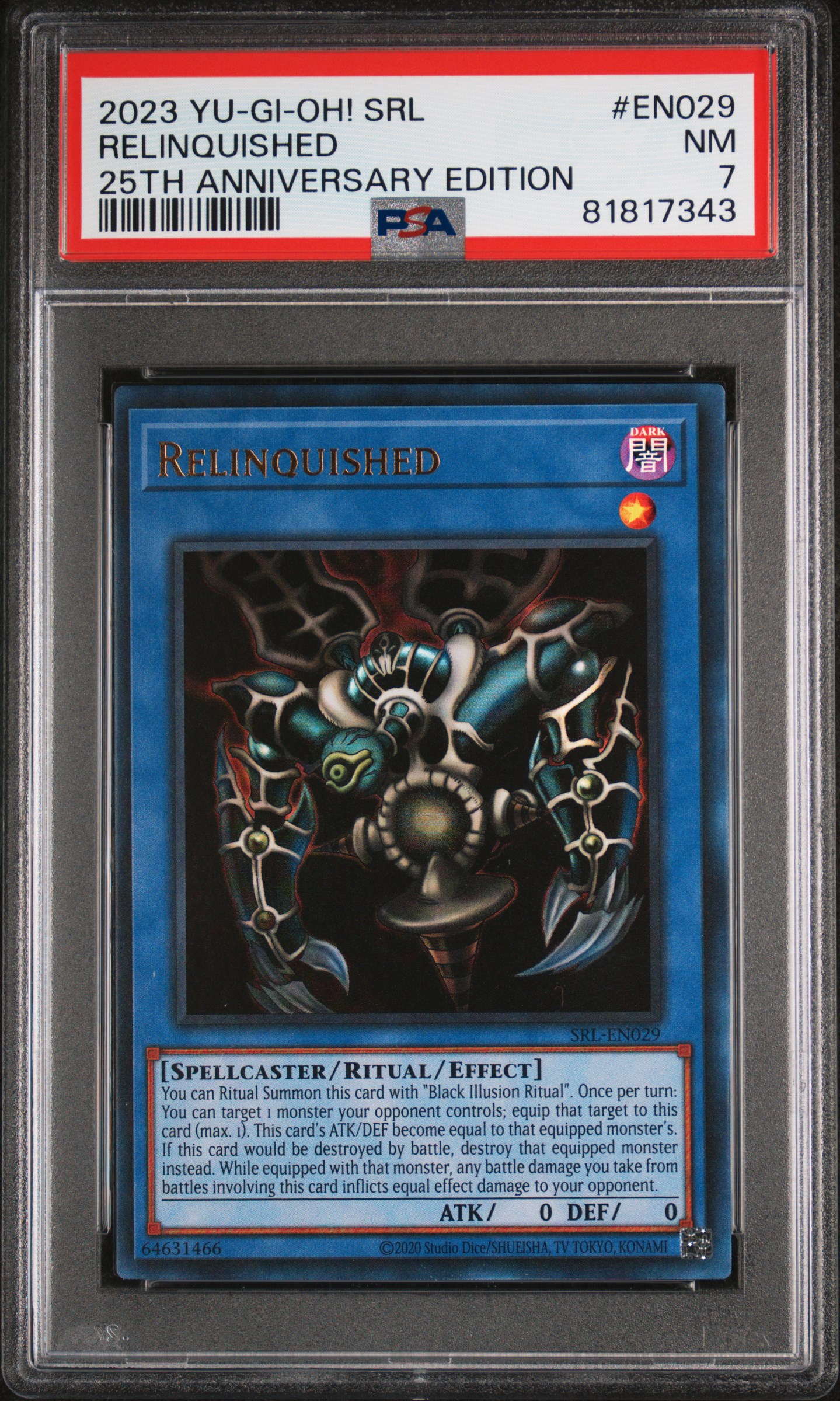 2023 YU-GI-OH! SPELL RULER 25TH ANNIVERSARY EDITION #EN029 RELINQUISHED 25TH ANNIVERSARY EDITION