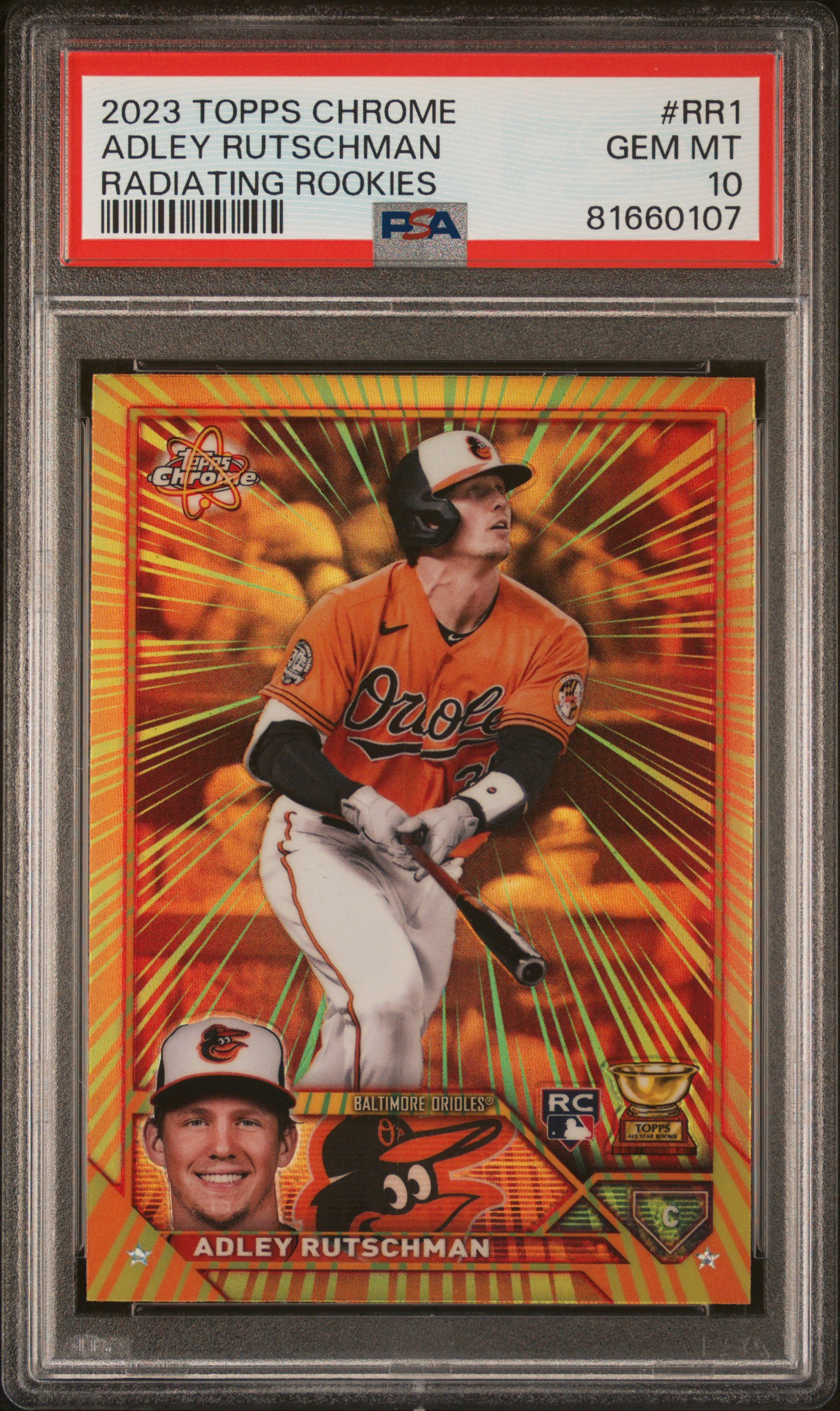 2023 TOPPS CHROME RADIATING ROOKIES #RR1 ADLEY RUTSCHMAN