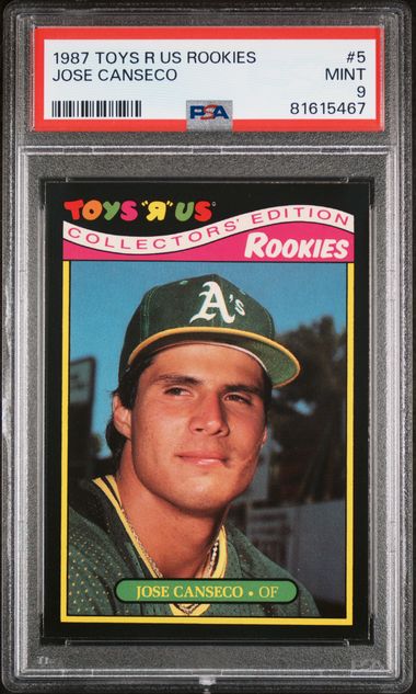 1986 Jose Canseco American League Rookie of the Year Award