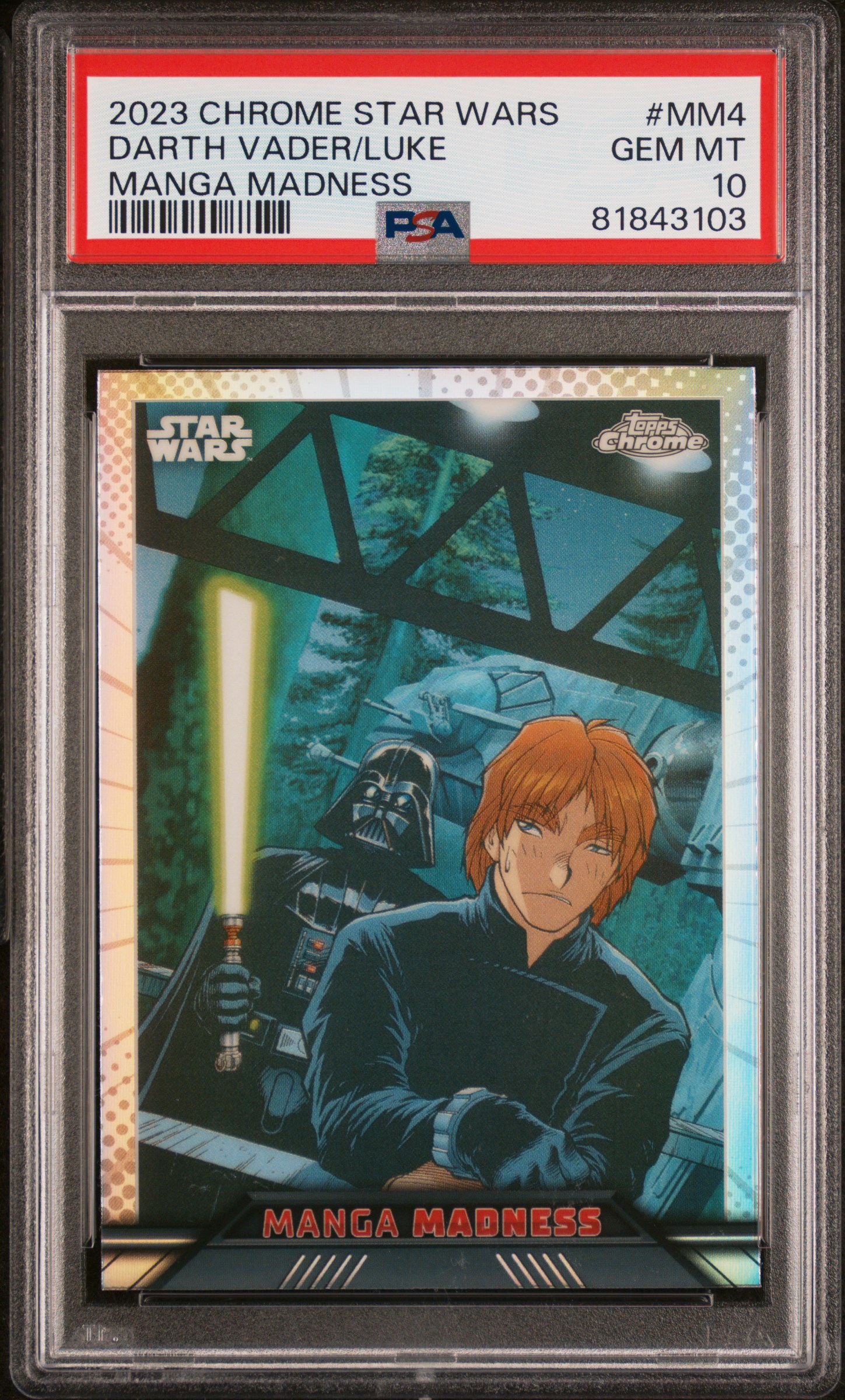 2023 TOPPS CHROME STAR WARS MANGA MADNESS #MM4 DARTH VADER/LUKE MANGA MADNESS