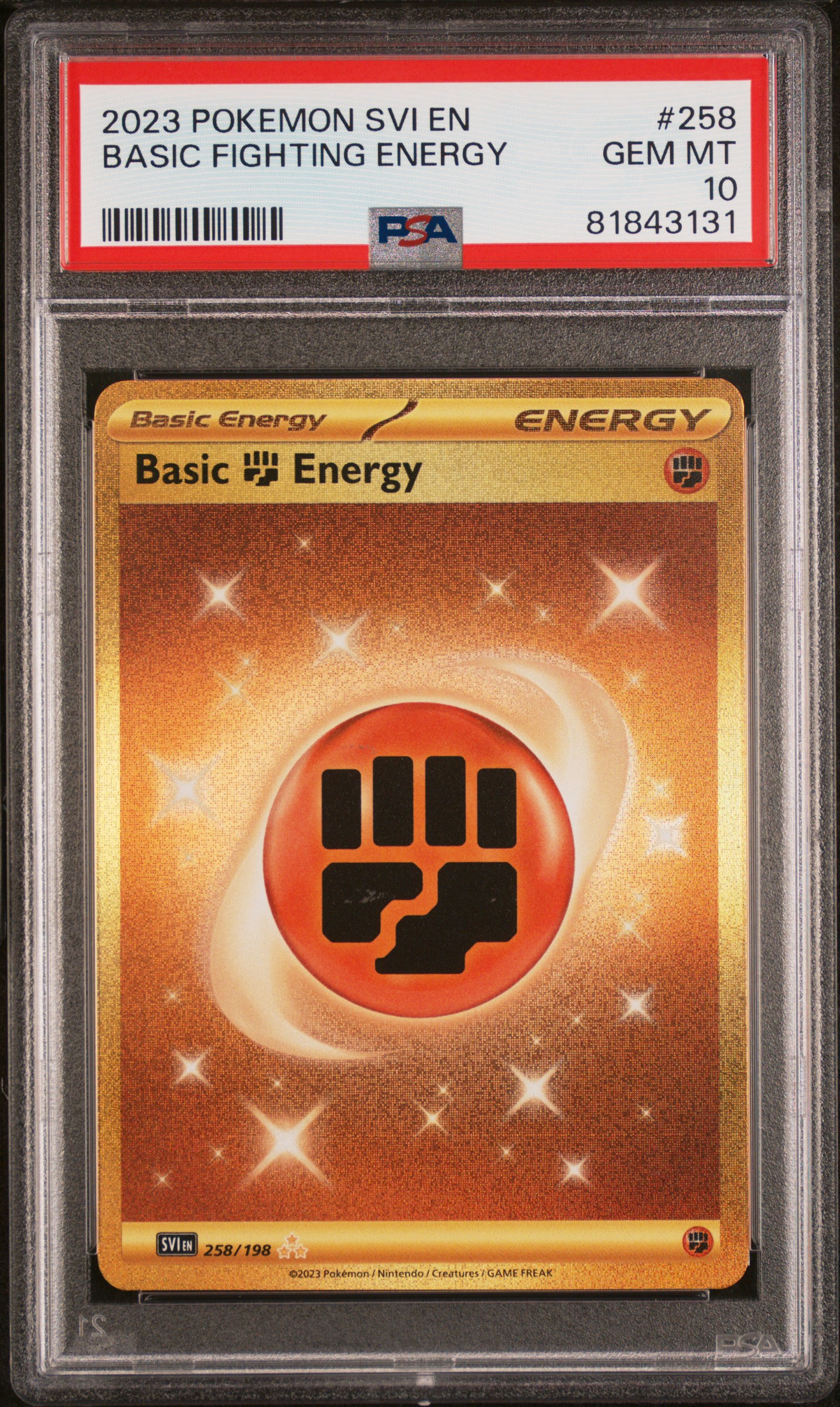 2023 POKEMON SVI EN-SCARLET & VIOLET #258 BASIC FIGHTING ENERGY HYPER RARE