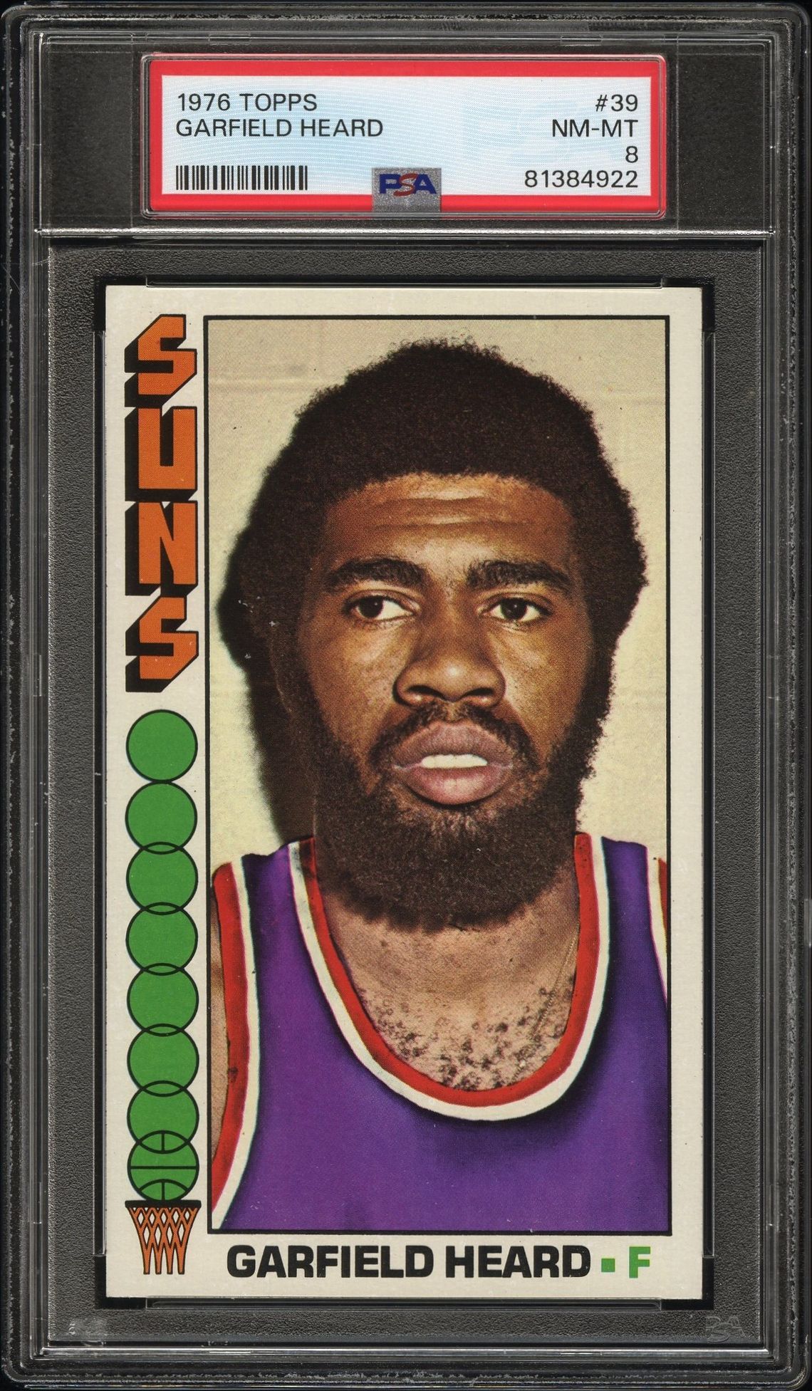 1976 Topps Garfield Heard #39 Nm-Mt 8 front