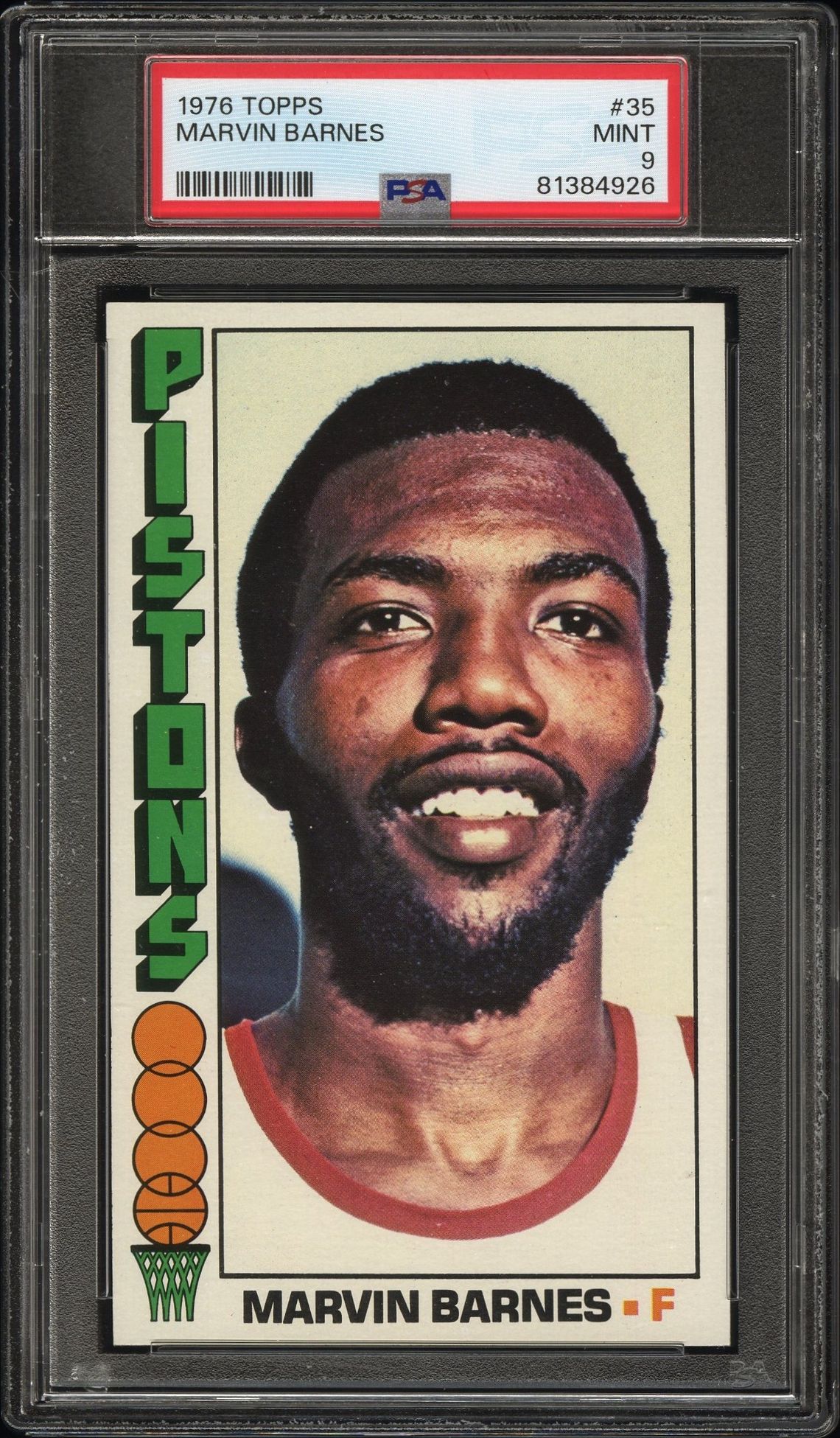 1976 Topps Marvin Barnes #35 Mint 9 front