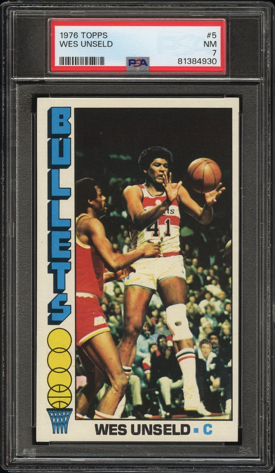 1976 Topps Wes Unseld #5 Nm 7 front