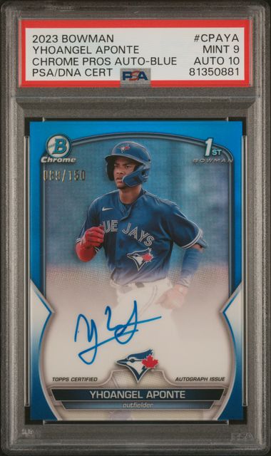 2023 Bowman Chrome Prospect Autographs Blue #CPA-YA Yhoangel