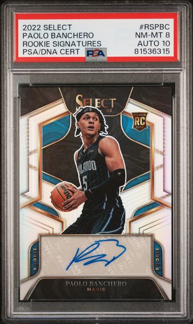 2022 Panini Select Rookie Signatures Rspbc Paolo Banchero