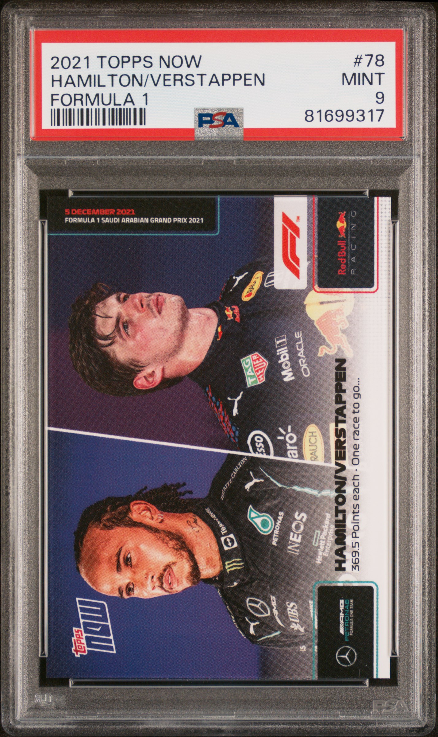 2021 TOPPS NOW FORMULA 1 #78 HAMILTON/VERSTAPPEN FORMULA 1