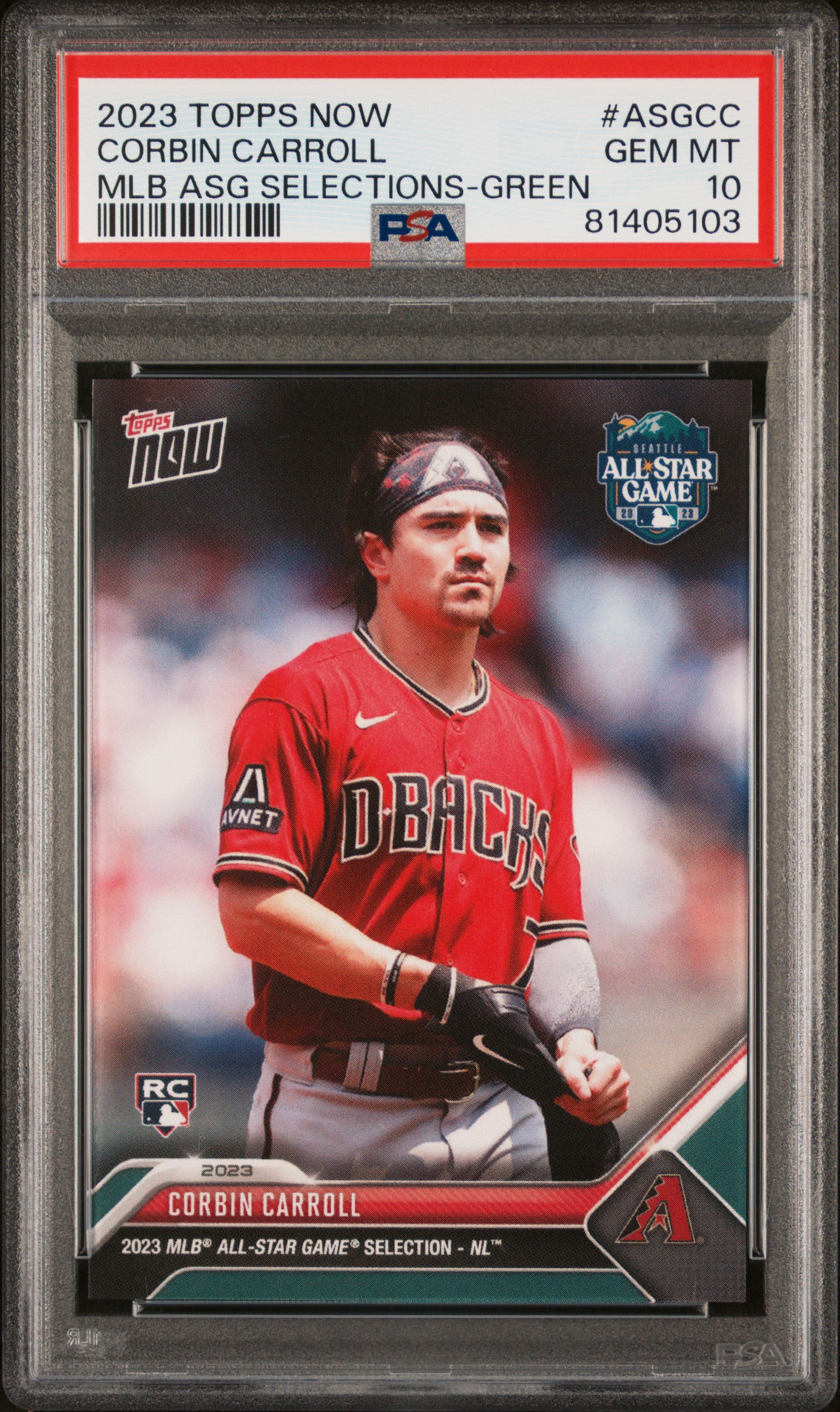 2023 TOPPS NOW MLB ALL-STAR GAME SELECTIONS #ASGCC CORBIN CARROLL MLB ASG SELECTIONS-GREEN