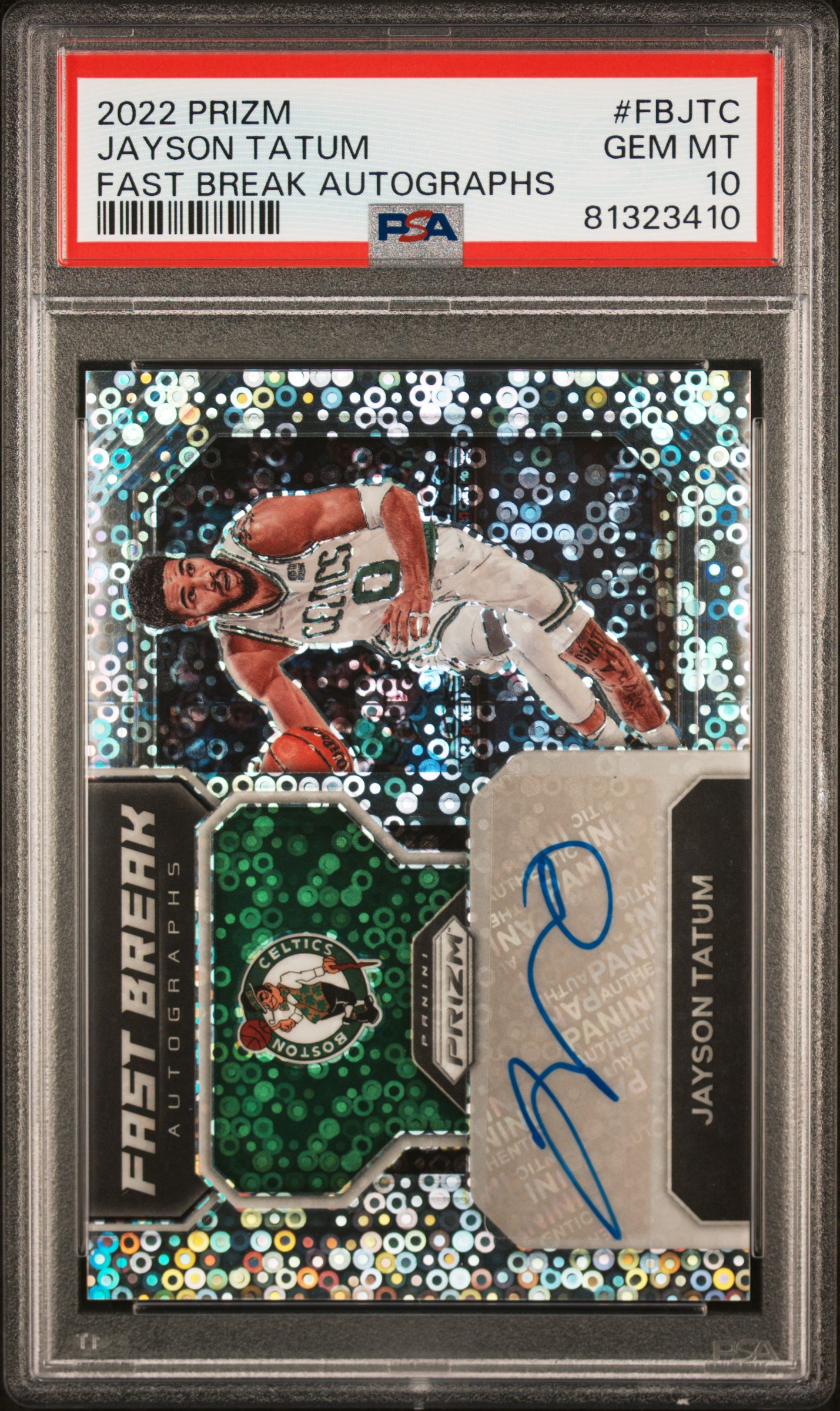 2022 PANINI PRIZM FAST BREAK AUTOGRAPHS #FBJTC JAYSON TATUM FAST BREAK AUTOGRAPHS