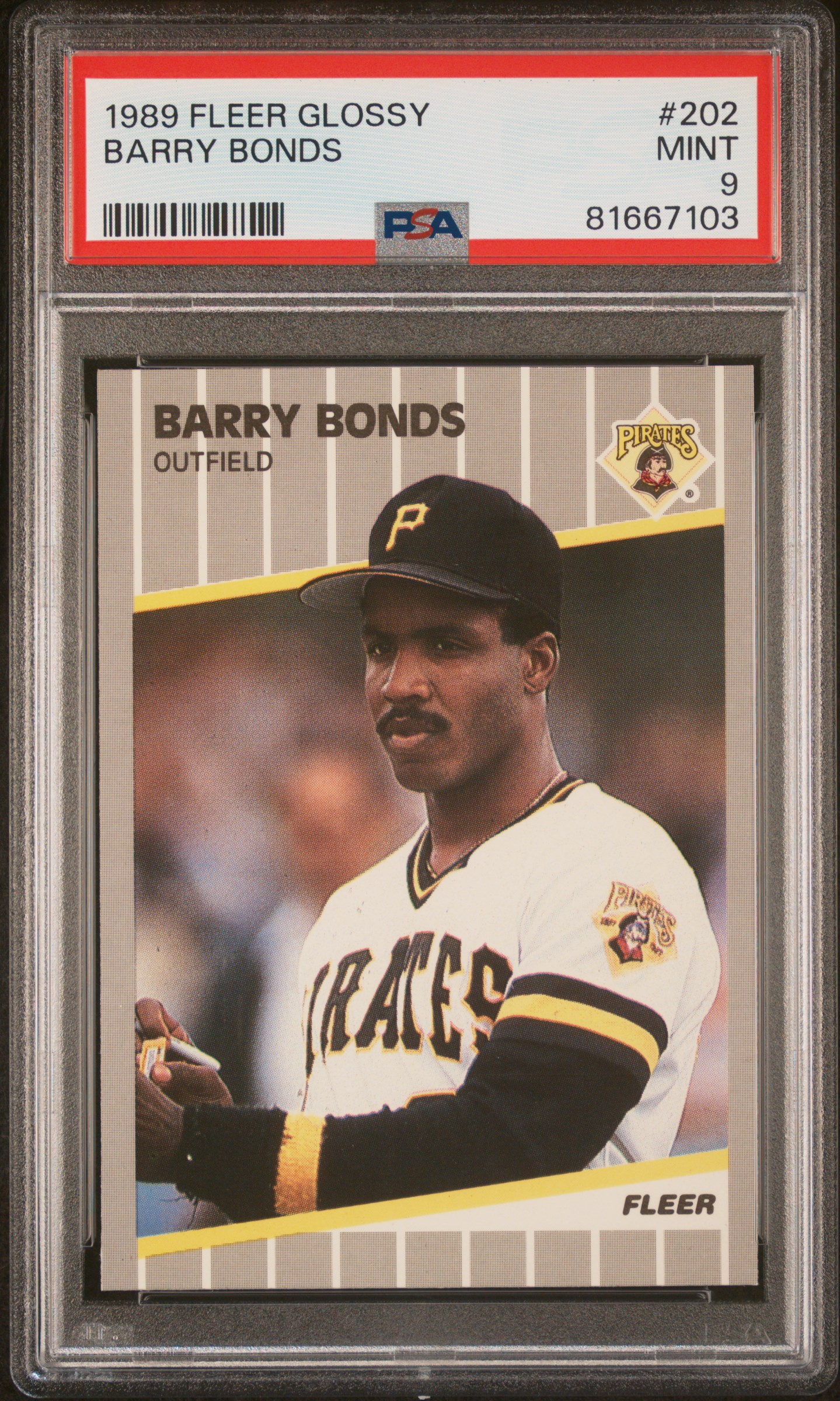 1989 FLEER GLOSSY #202 BARRY BONDS