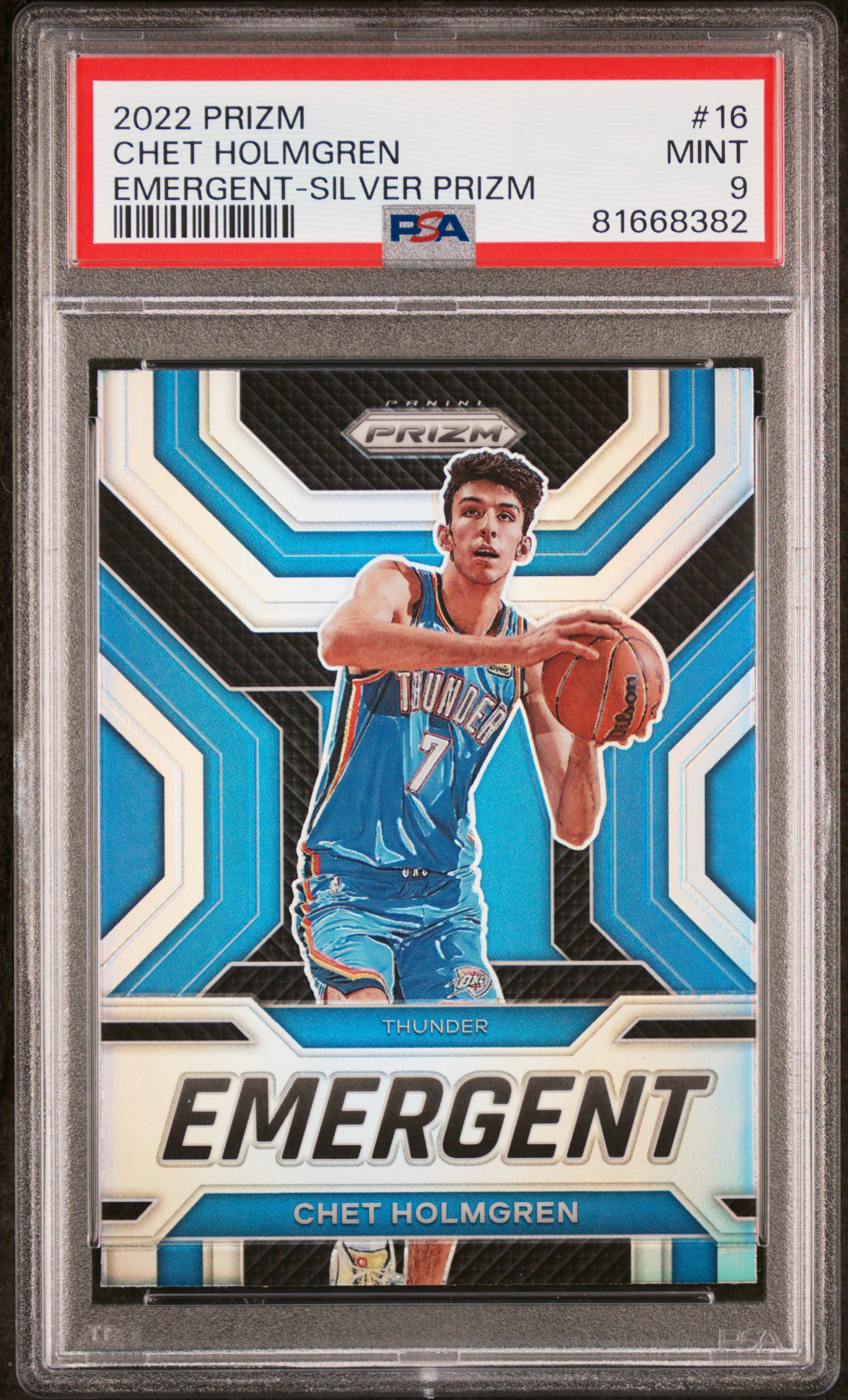 2022 PANINI PRIZM EMERGENT #16 CHET HOLMGREN EMERGENT-SILVER PRIZM