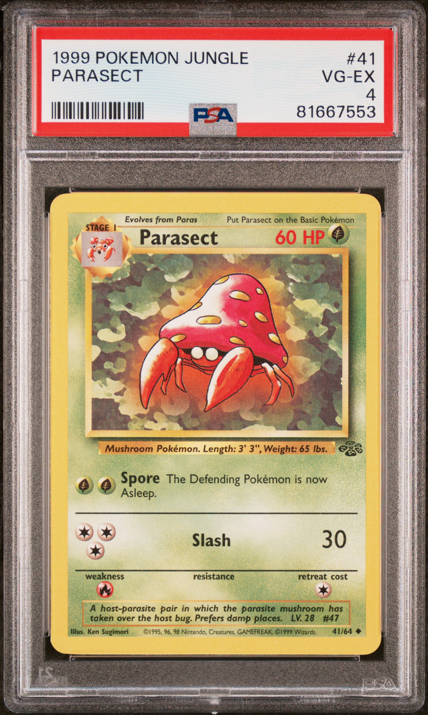 1999 POKEMON JUNGLE #41 PARASECT