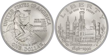 1996-D $1 Smithsonian MS69