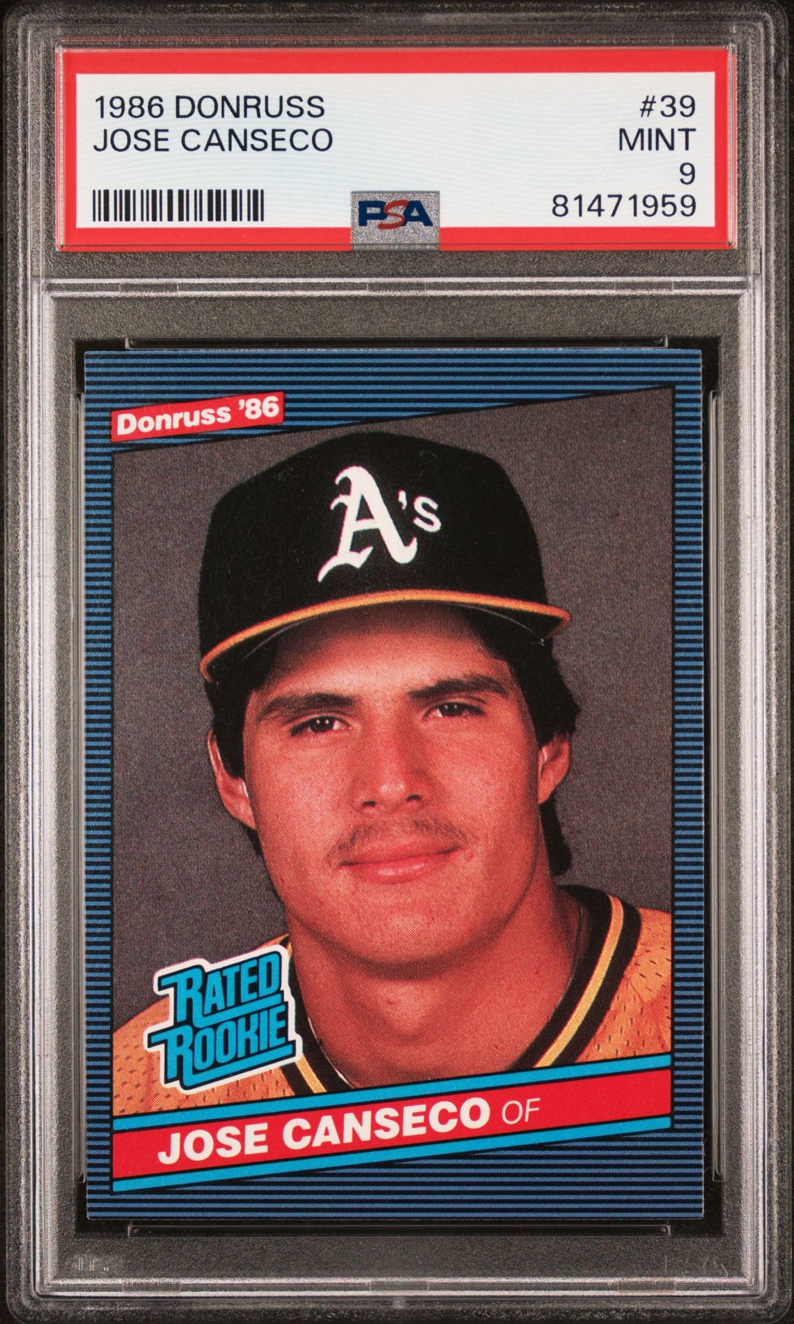 1986 Donruss DONRUSS #39 Jose Canseco front