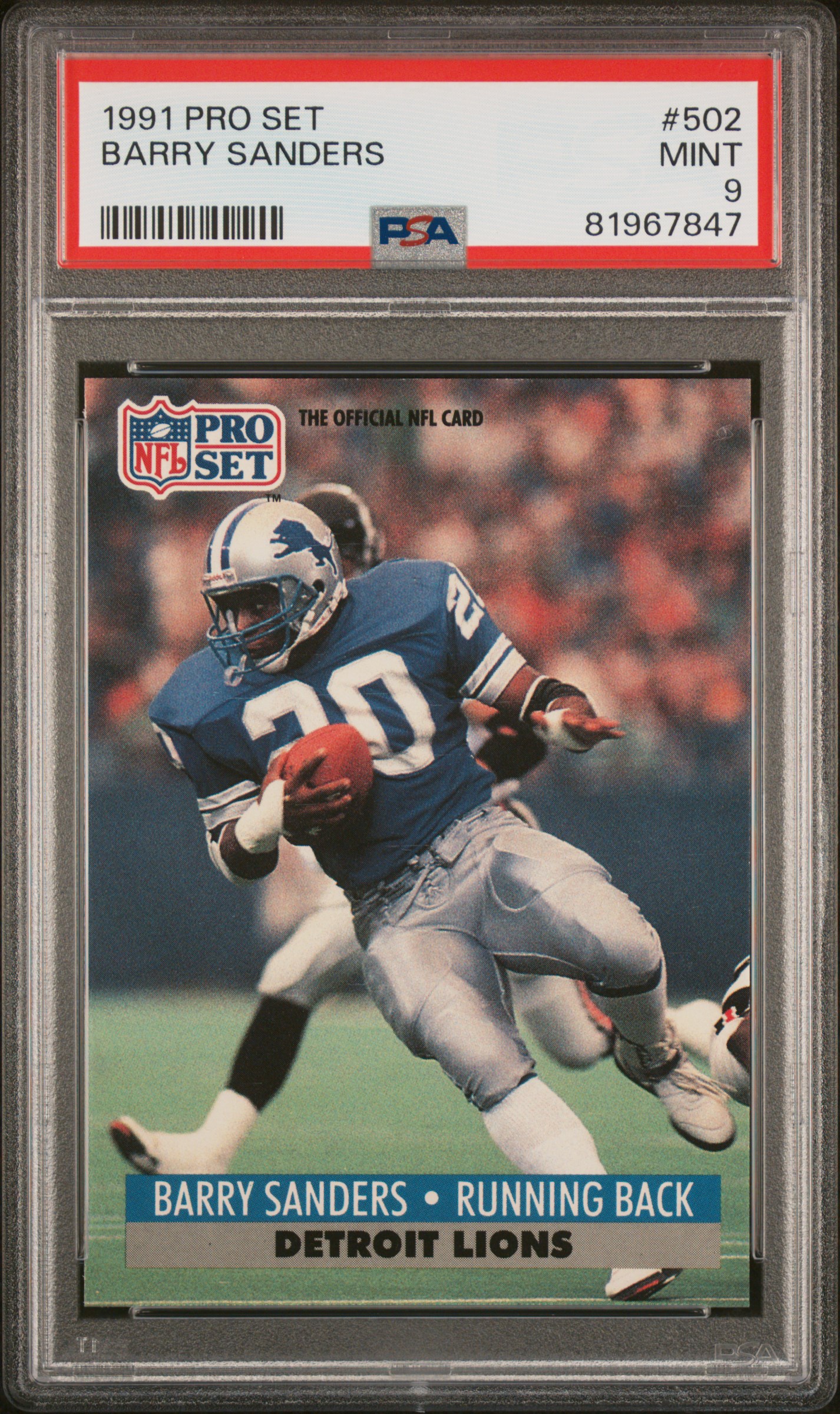 1991 PRO SET #502 BARRY SANDERS