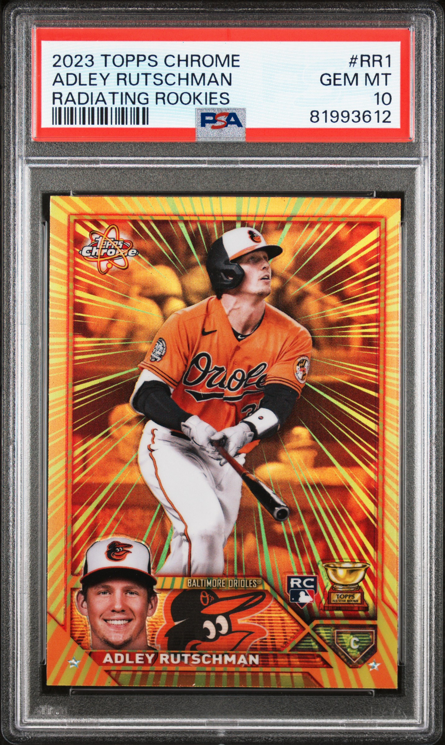 2023 TOPPS CHROME RADIATING ROOKIES #RR1 ADLEY RUTSCHMAN