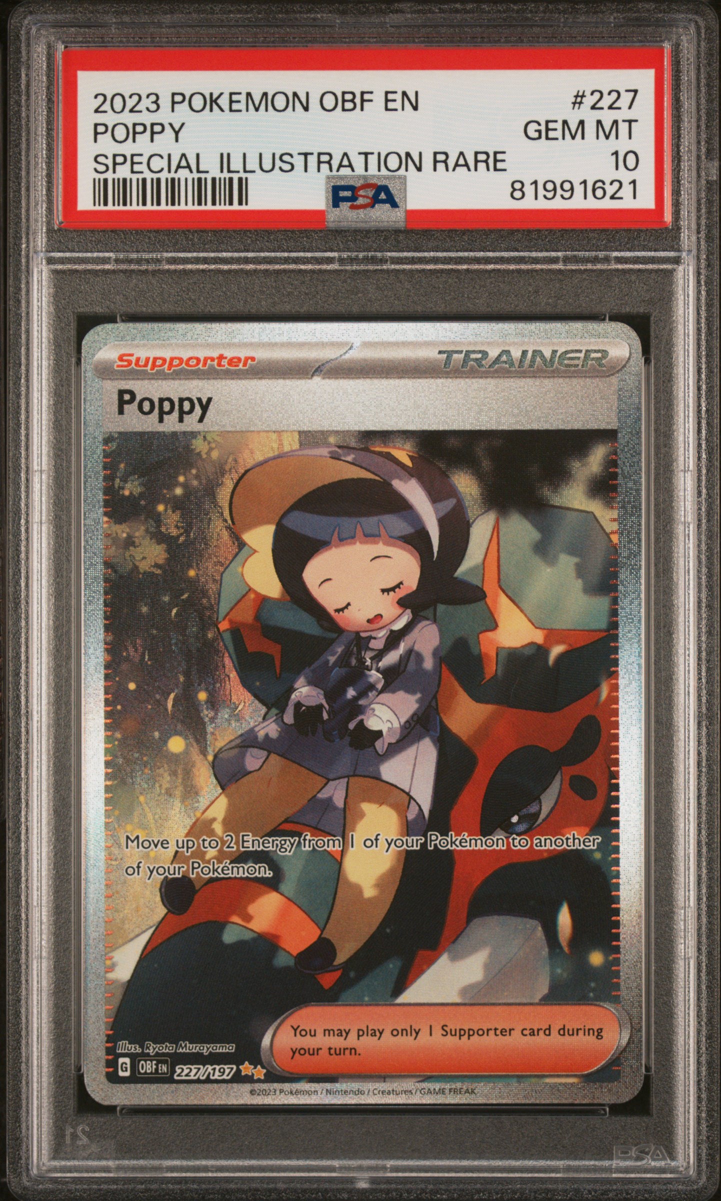 2023 POKEMON OBF EN-OBSIDIAN FLAMES #227 POPPY SPECIAL ILLUSTRATION RARE