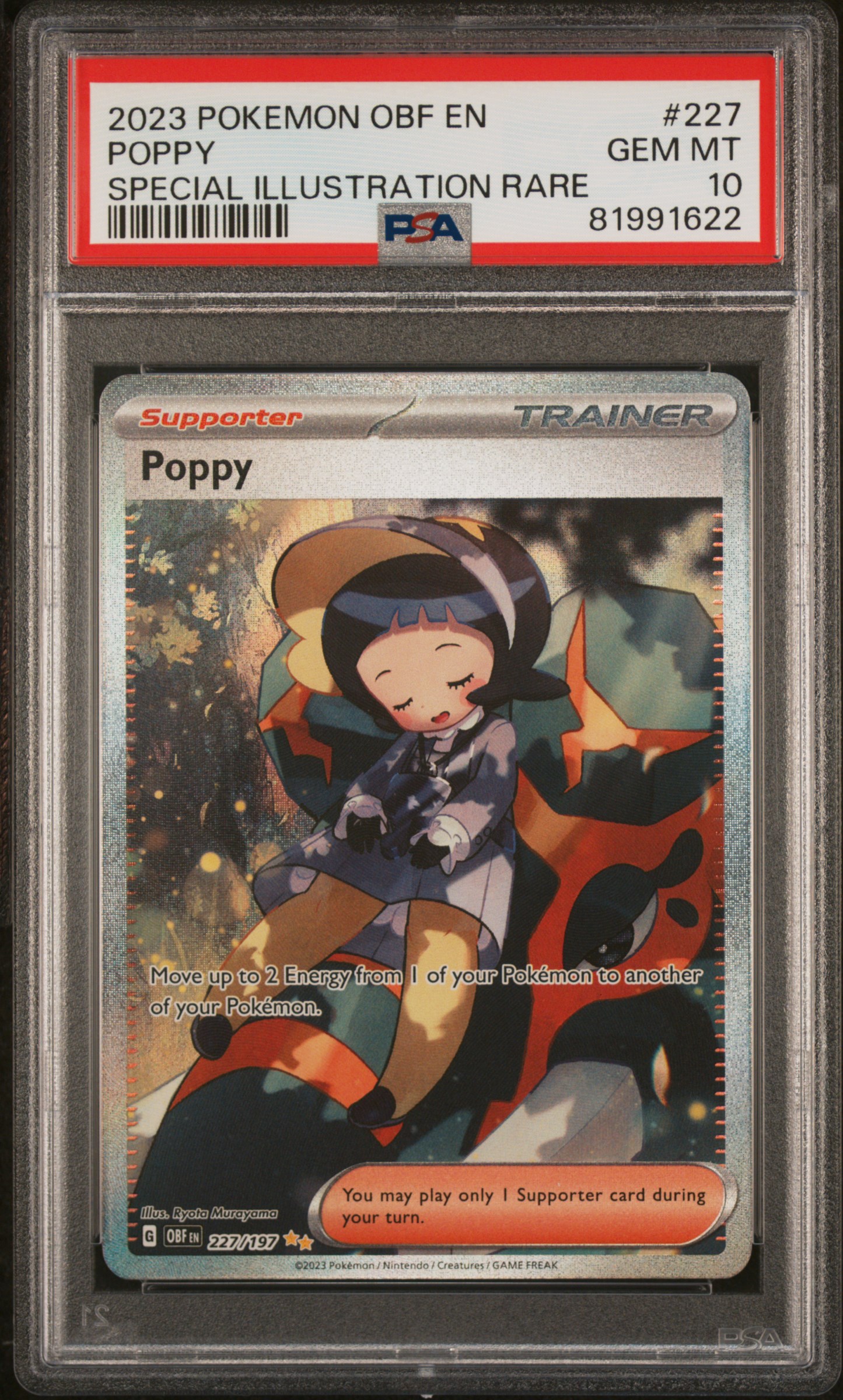 2023 POKEMON OBF EN-OBSIDIAN FLAMES #227 POPPY SPECIAL ILLUSTRATION RARE