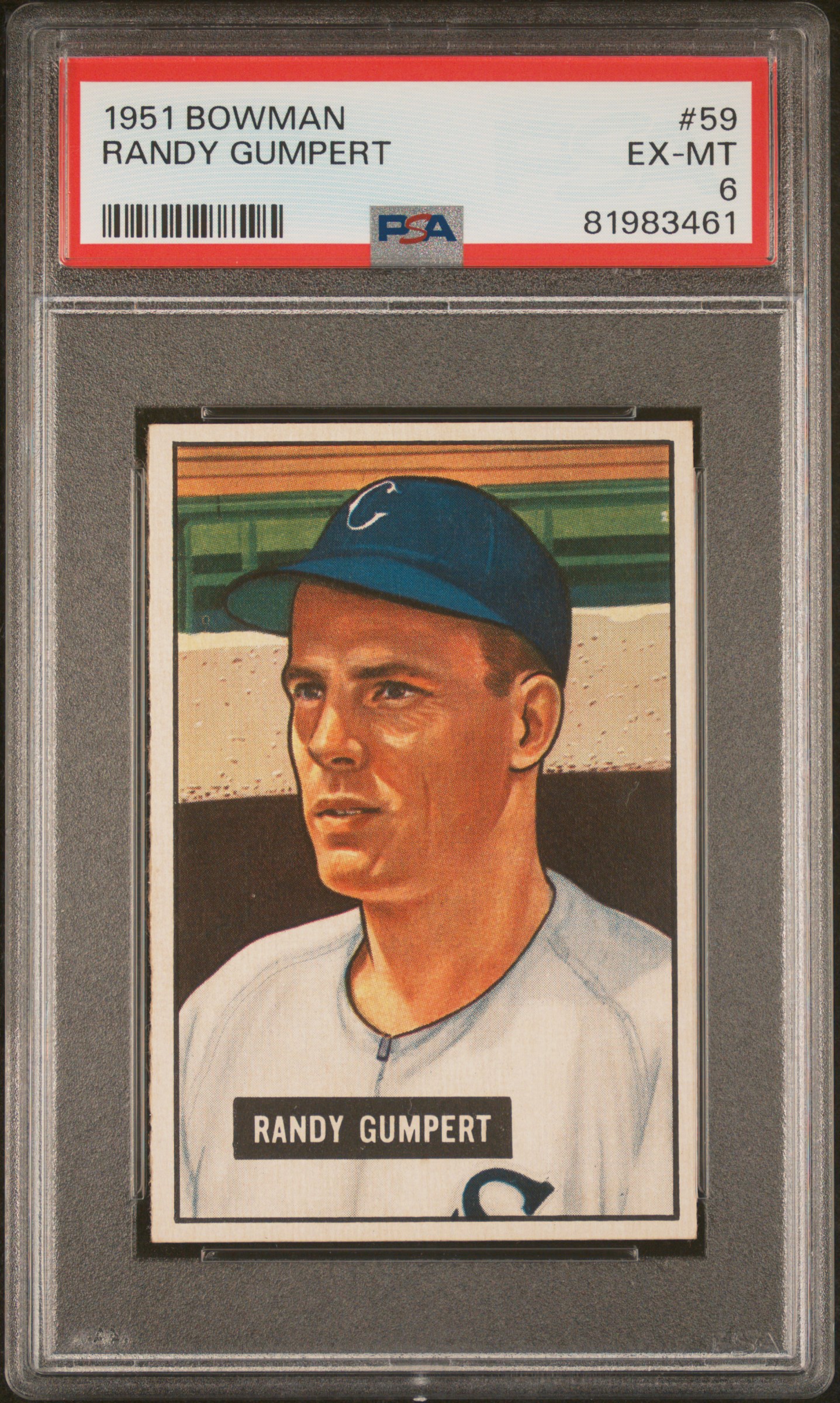 1951 BOWMAN #59 RANDY GUMPERT