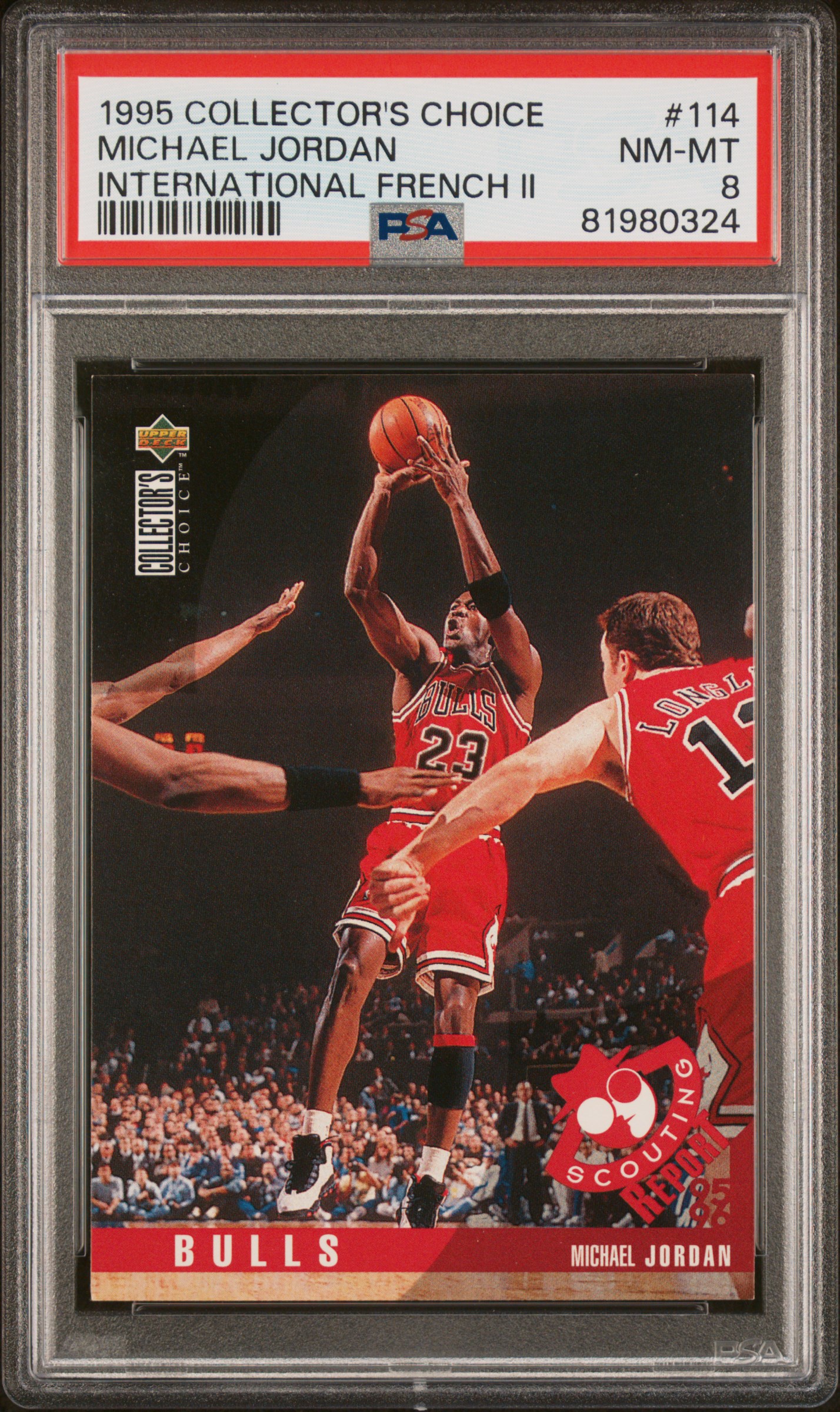 1995 COLLECTOR'S CHOICE INTERNATIONAL FRENCH II #114 MICHAEL JORDAN INTERNATIONAL FRENCH II