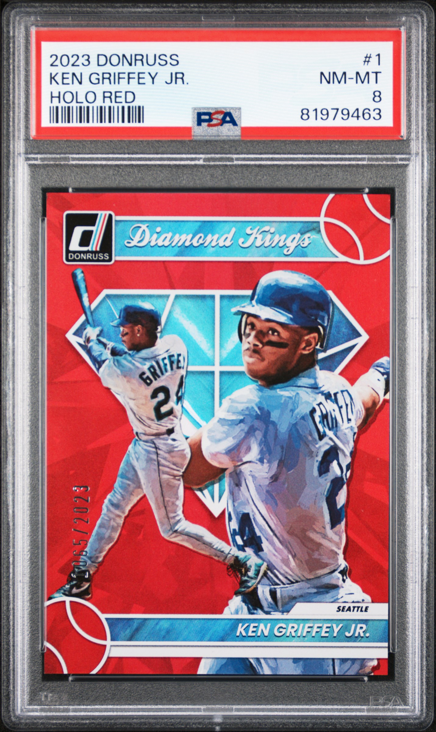 2023 PANINI DONRUSS #1 KEN GRIFFEY JR. HOLO RED