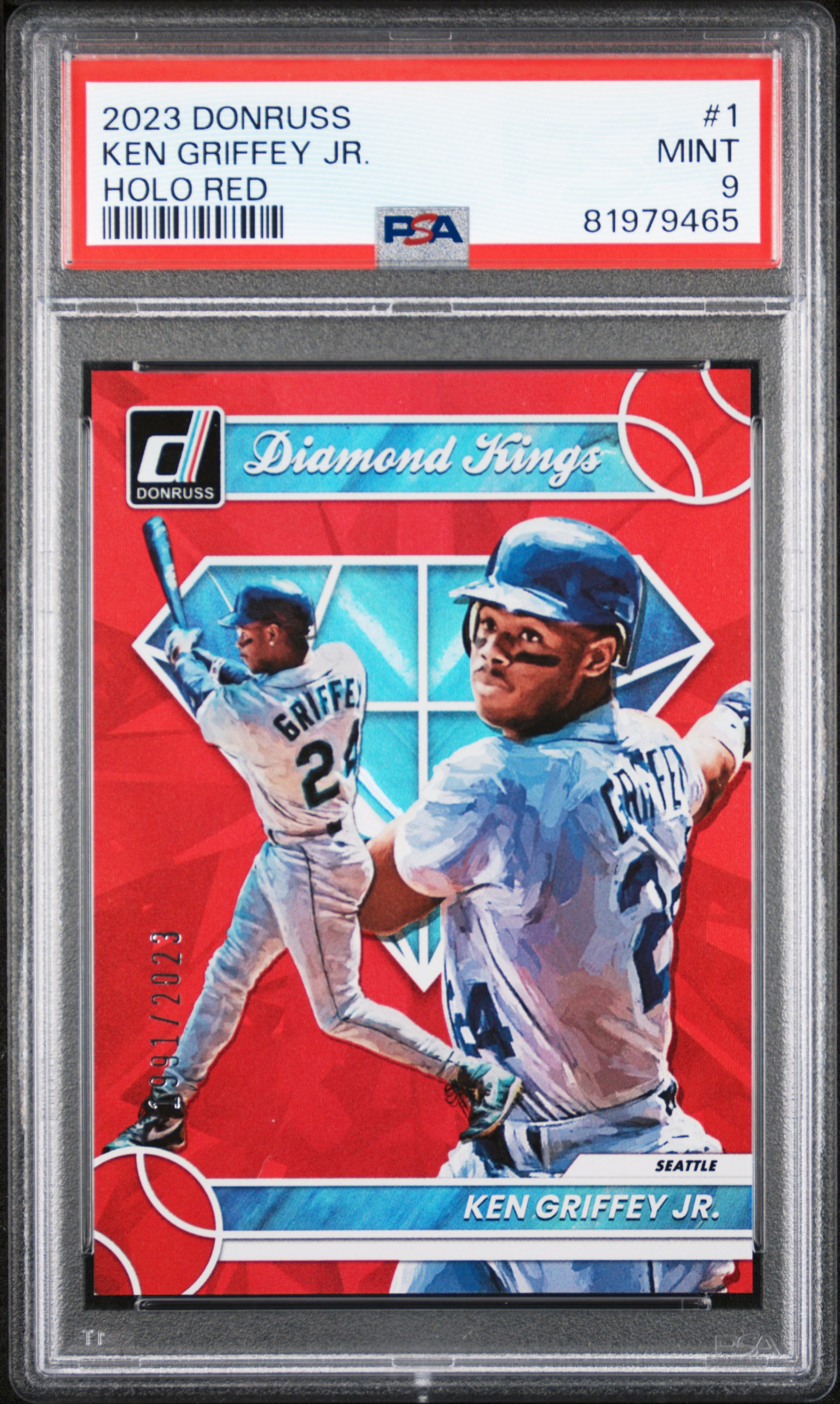 2023 PANINI DONRUSS #1 KEN GRIFFEY JR. HOLO RED