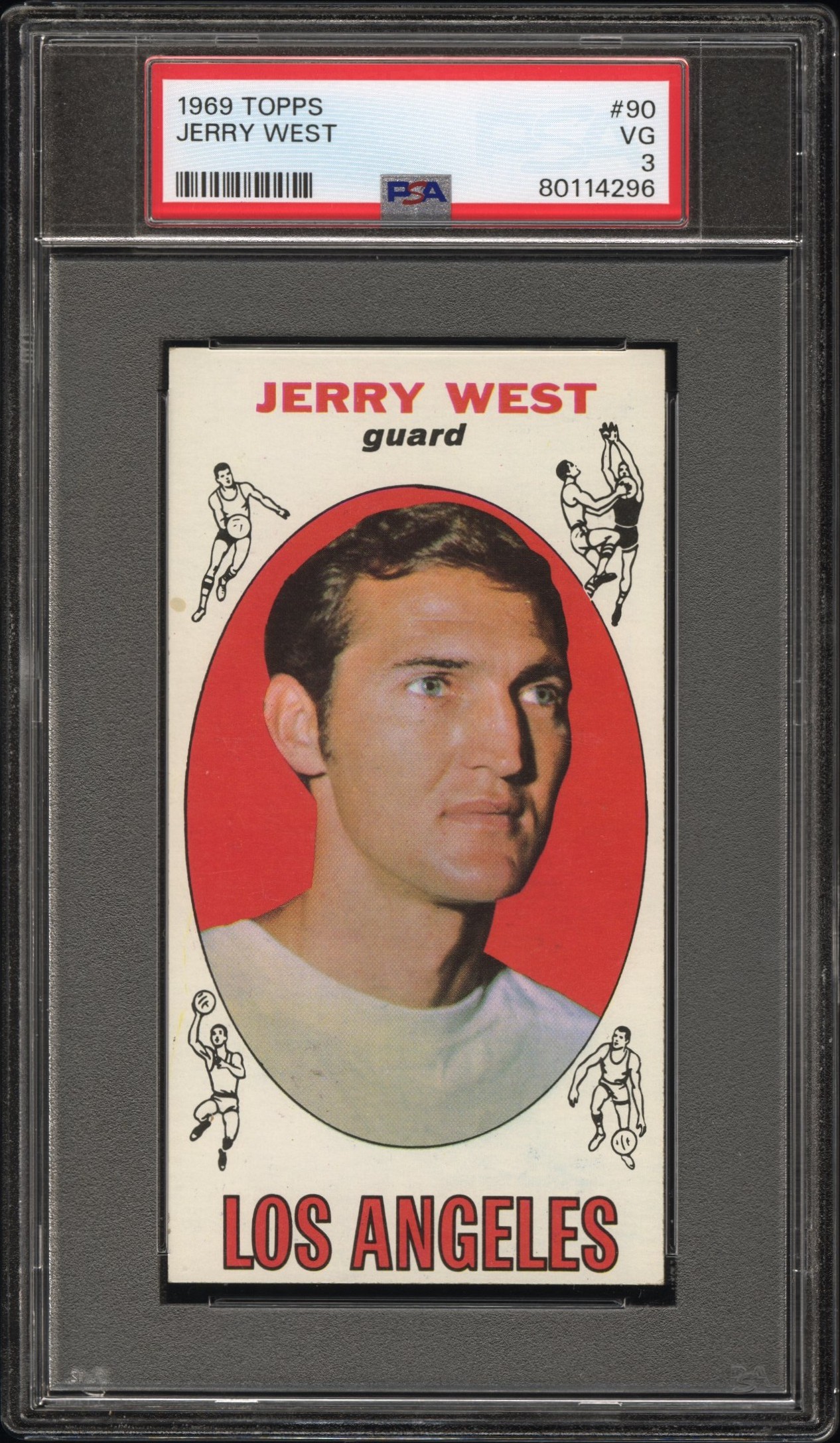 1969-70 Topps #90 Jerry West – PSA VG 3
