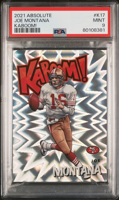 2021 Panini Absolute Kaboom! #K17 Joe Montana - PSA 9 on Goldin