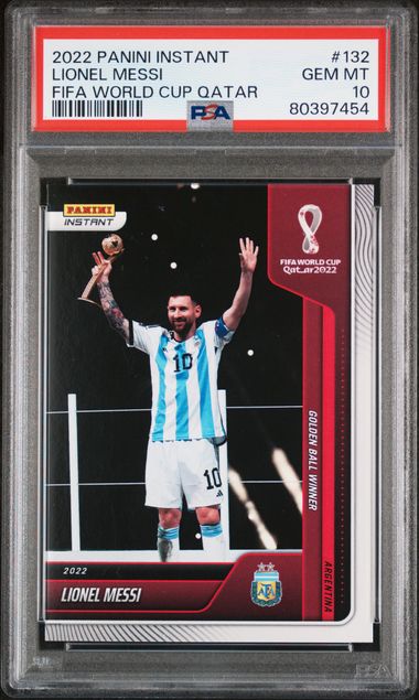 2022 Panini Instant Fifa World Cup Qatar #132 Lionel Messi PSA 10