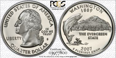 2007-S 25C Washington Silver PR70DCAM
