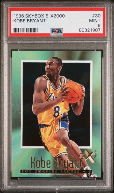 1996 Skybox E-X2000 30 Kobe Bryant Rookie Card – PSA MINT 9 on