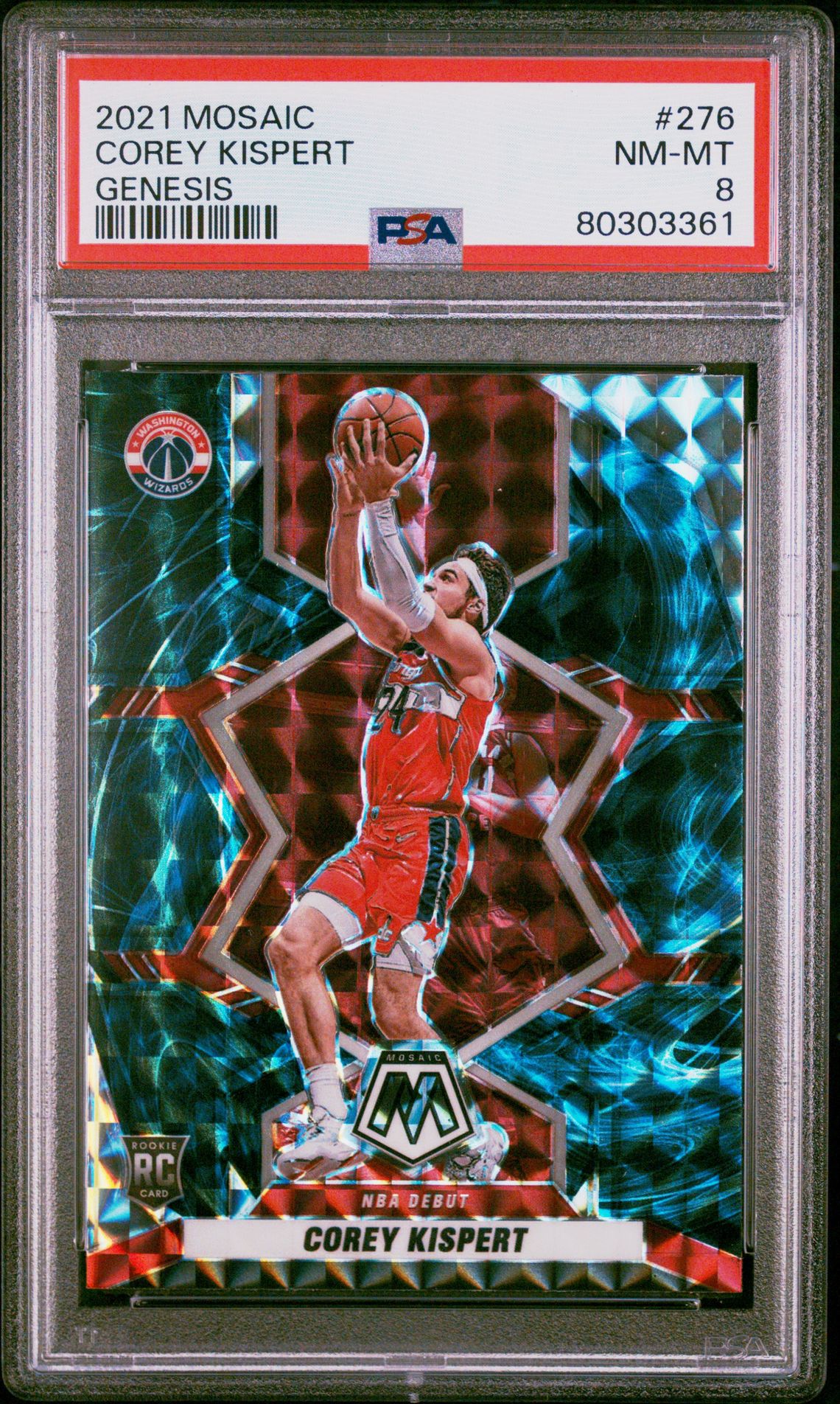 2021 Panini Mosaic Corey Kispert #276 (Genesis) Nm-Mt 8 front