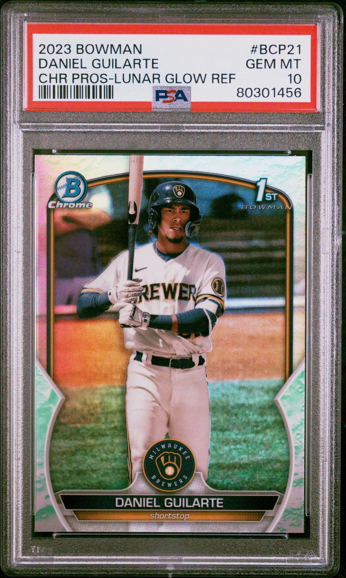 2023 Bowman BOWMAN CHROME PROSPECTS Refractor #BCP21 Daniel Guilarte front