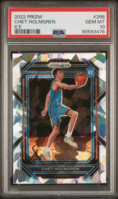 2022 Panini Prizm Chet Holmgren #266 (Ice) Gem Mt 10 front