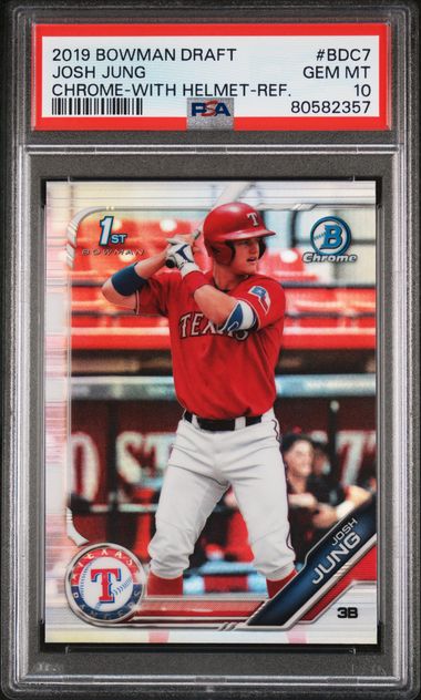 2019 Bowman Bowman Draft Refractor #BDC-7 Josh Jung Helmet front