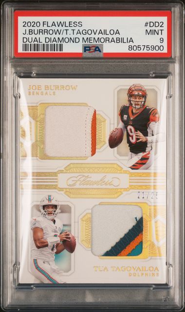 2020 Panini Flawless Rookie Gem Signatures Platinum #RGS-JBU Joe Burrow  Signed Diamond Relic Rookie Card (#1/1) - Panini Encased on Goldin Auctions