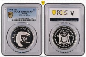 1974-FM $5 KM-44a Silver PR66DCAM