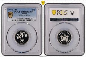 1975-FM 25C KM-49a Silver PR68DCAM
